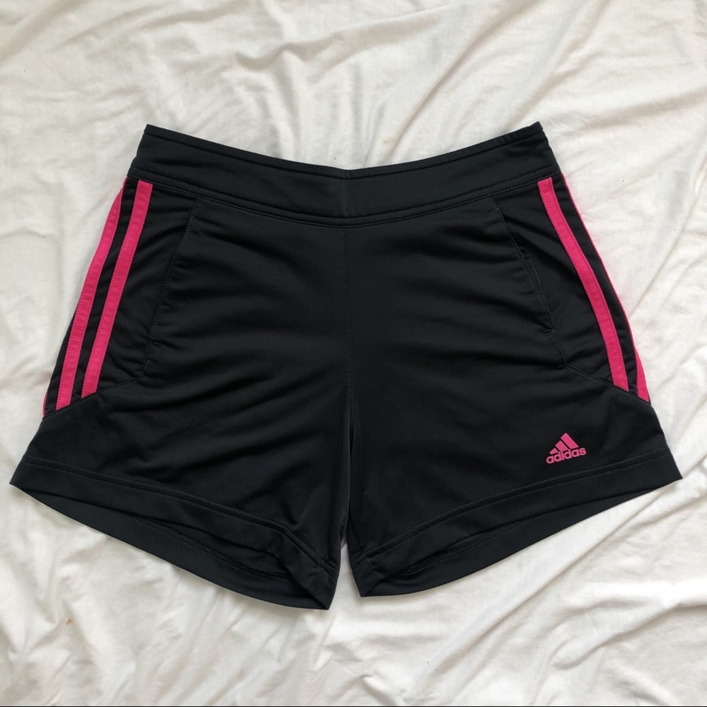 Adidas Gray and Pink Athletic Shorts